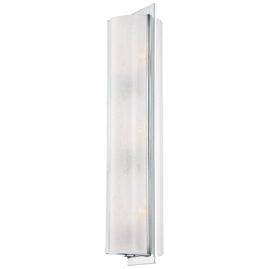 Clarté 3 Light Wall Sconce in Chrome Finish with  White Iris Glass - Minka-Lavery