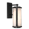Load image into Gallery viewer, Salt Creek LED Outdoor Wall Sconce in Coal Black Finish with Acrylic Quartz Rock - Minka-Lavery
