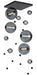 Hubbardton Forge Abacus Square Multi-Light Pendant