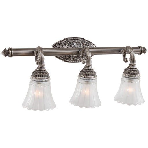 Europa Bath 3 Light Bath in Brushed Nickel Finish with Etched Clear Glass - Minka-Lavery