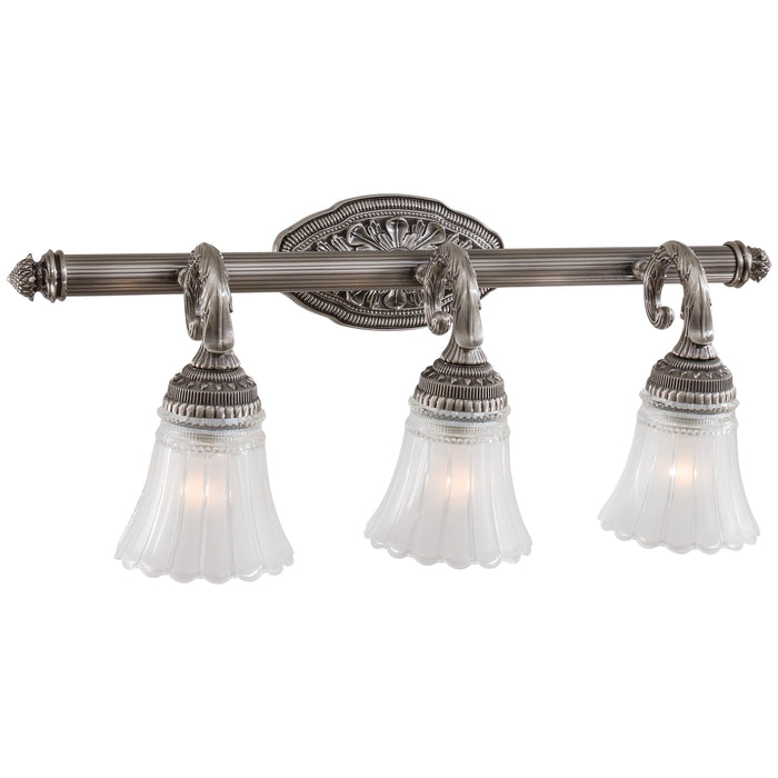 Europa Bath 3 Light Bath in Brushed Nickel Finish with Etched Clear Glass - Minka-Lavery