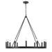 Dutton 12 Light Chandelier in Coal Black Finish - Minka-Lavery