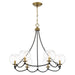 Kearney Park 6 Light Chandelier in Coal and Soft Brass Finish with Clear Glass - Minka-Lavery