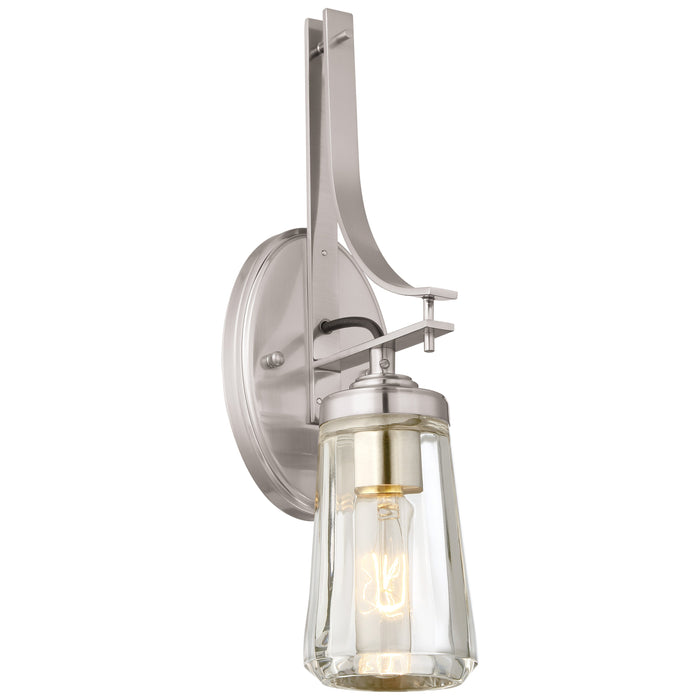 Poleis 1 Light Bath in Brushed Nickel Finish with Clear Glass - Minka-Lavery