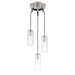 Pullman Junction 3 Light Pan Pendant in Brushed Nickel and Coal Finish with Clear Glass - Minka-Lavery