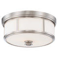 Load image into Gallery viewer, Harbour Point 2 Light Flush Mount in Brushed Nickel Finish with Etched Opal Glass - Minka-Lavery
