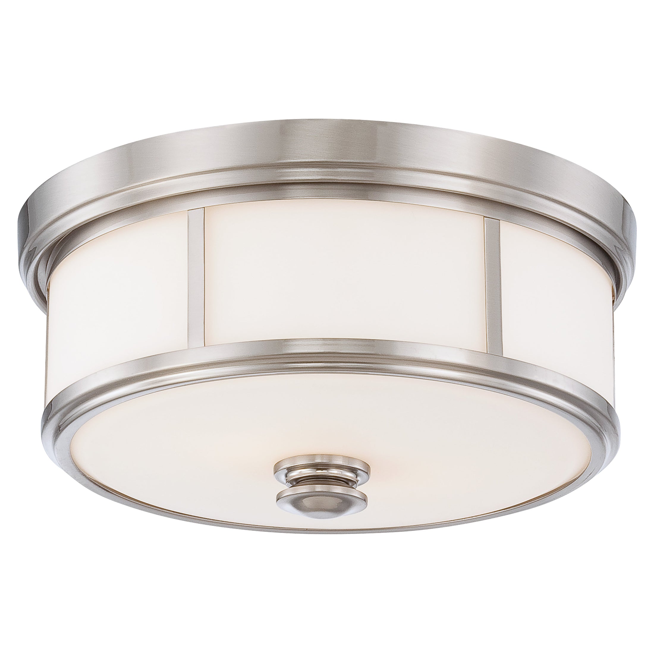 Harbour Point 2 Light Flush Mount in Brushed Nickel Finish with Etched Opal Glass - Minka-Lavery