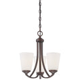 Load image into Gallery viewer, Overland Park 3 Light Mini Chandelier in Vintage Bronze Finish with Etched White Glass - Minka-Lavery
