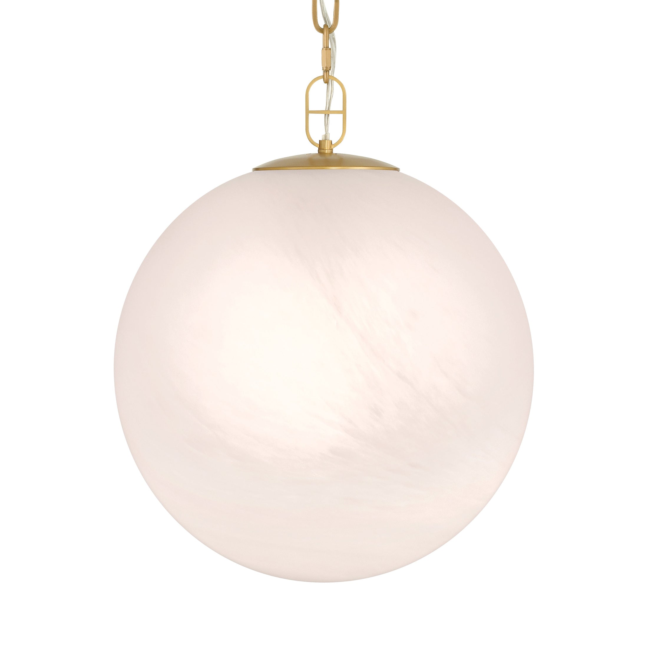 Marbelle 1-Light Pendant - Legacy Brass with Etched Alabaster Glass - Minka-Lavery