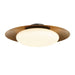 Zinola 24" LED Flush Mount in Halcyon Gold and Sand Coal Finish with Etched Opal Glass - Minka-Lavery