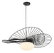 Langley 1-Light Pendant - Dark Matte Black with Etched Opal Glass - Minka-Lavery