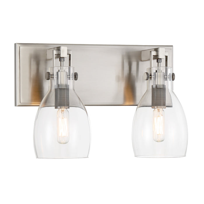 Tiberia 2 Light Bath in Pewter Finish with Clear Glass - Minka-Lavery