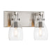 Tiberia 2 Light Bath in Pewter Finish with Clear Glass - Minka-Lavery