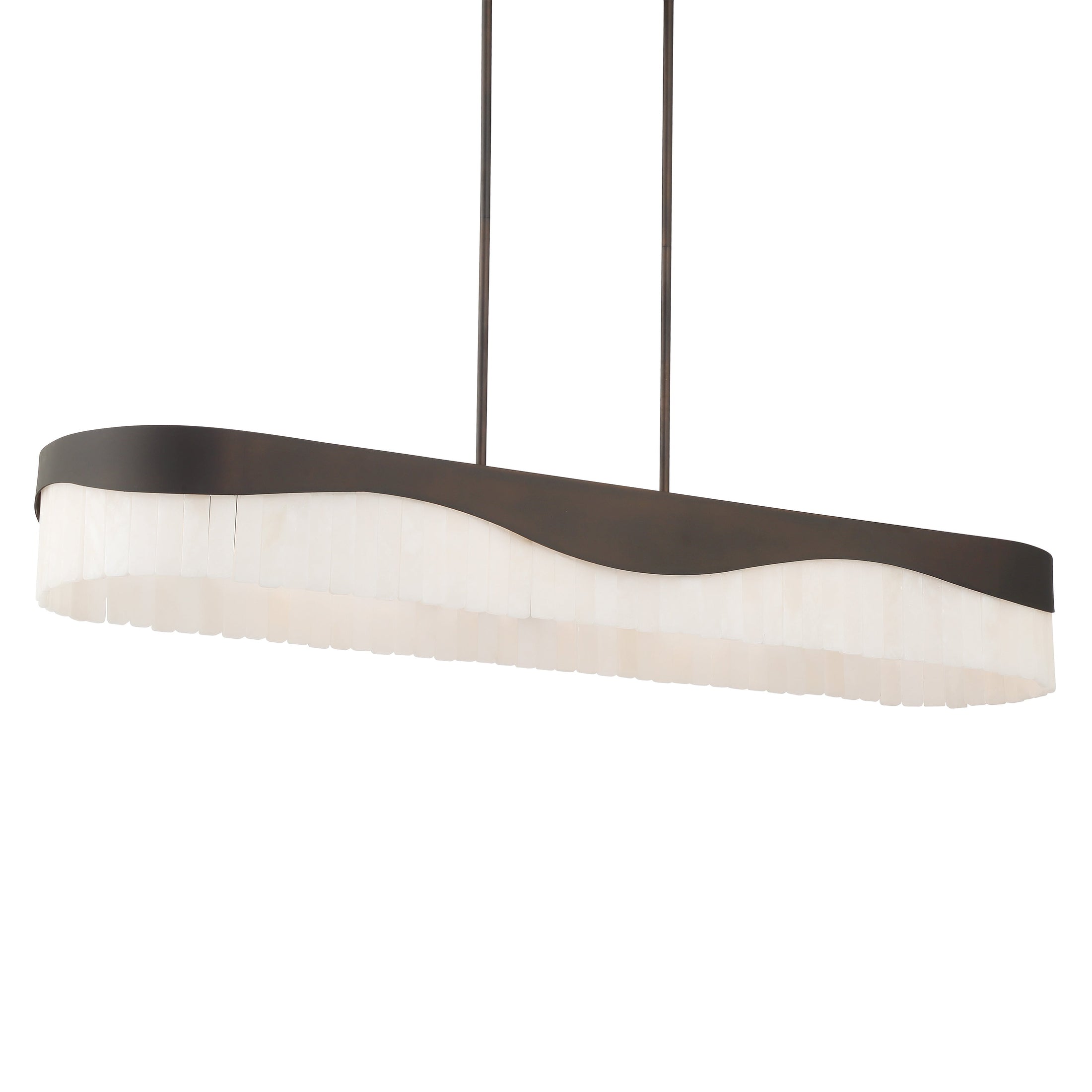 Sway 6-Light Island - Dark Bronze with Alabaster - Minka-Lavery