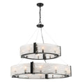 Load image into Gallery viewer, Cloud Break 20 Light Pendant in Coal Black Finish with Cloud Glass and Glass Diffuses bulbs - Minka-Lavery
