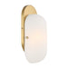 Heathcote 1-Light Vanity - Legacy Brass with Etched Alabaster Glass - Minka-Lavery