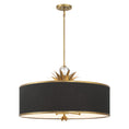 Load image into Gallery viewer, Caprio 6 Light Pendant in Natural Brushed Brass Finish and Fabric Shade - Minka-Lavery
