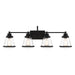 Mannsdale 4 Light Bath Vanity in Coal Black with Clear Glass - Minka-Lavery