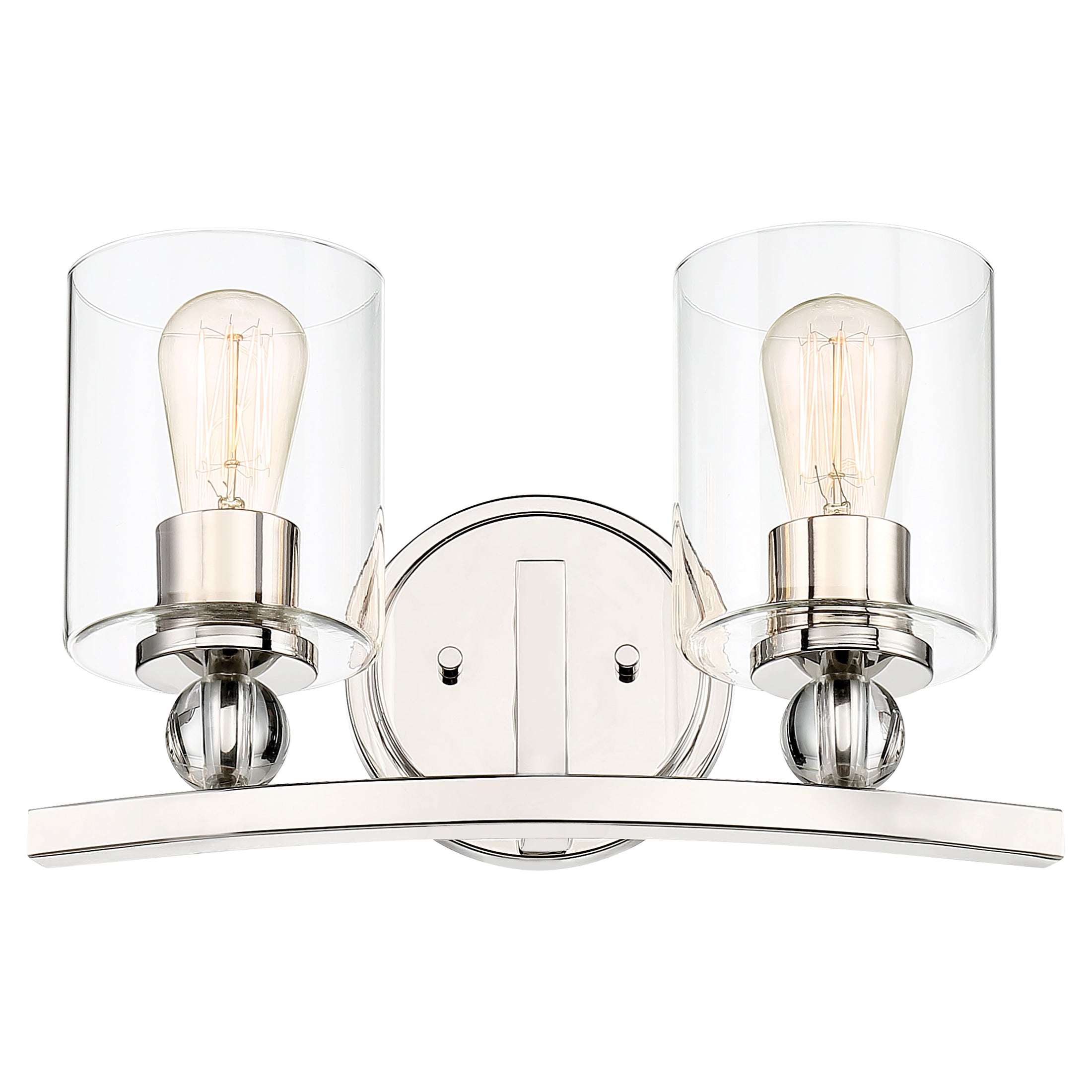 Studio 5 2 Light Bath in Polished Nickel Finish with Clear Glass - Minka-Lavery
