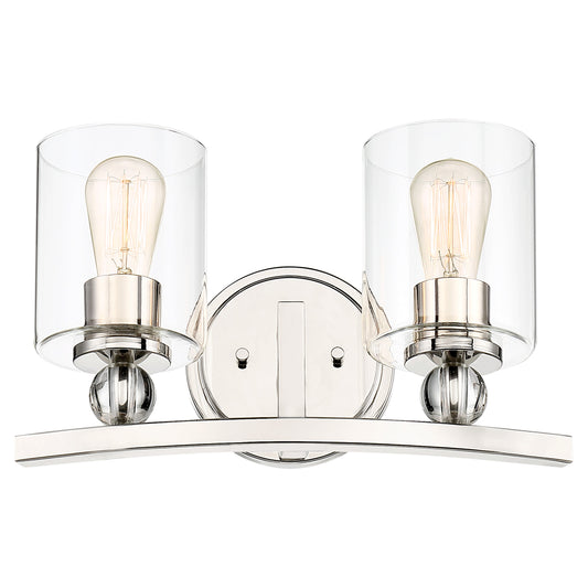Studio 5 2 Light Bath in Polished Nickel Finish with Clear Glass - Minka-Lavery