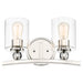 Studio 5 2 Light Bath in Polished Nickel Finish with Clear Glass - Minka-Lavery