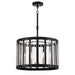 Majestic Splendor 6 Light Pendant Fixture in Metal with Acrylic Accents in Sand Coal and Polished Nickel Finish - Minka-Lavery