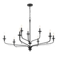 Load image into Gallery viewer, Velena 9-Light Chandelier - Dark Matte Black - Minka-Lavery
