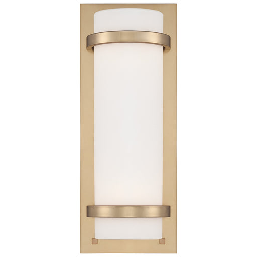 Fieldale Lodge 2 Light Wall Sconce in Honey Gold with Etched White Glass - Minka-Lavery
