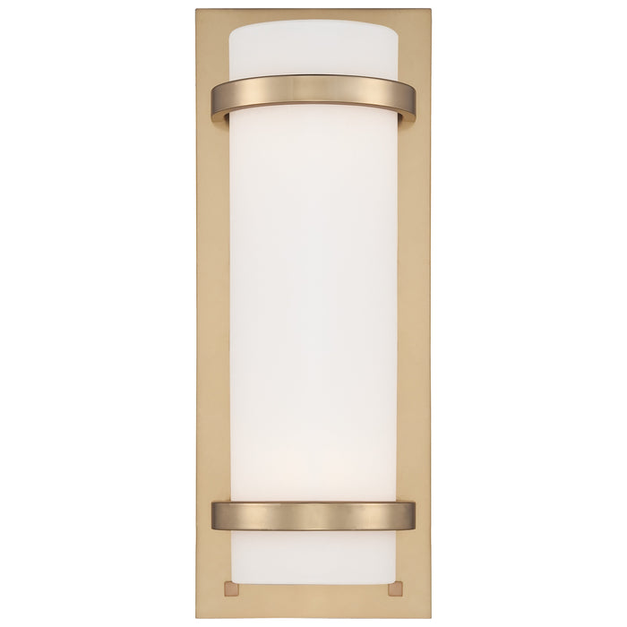 Fieldale Lodge 2 Light Wall Sconce in Honey Gold with Etched White Glass - Minka-Lavery