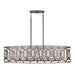Hexly 5 Light Island in Bronze and Sultry Silver with Clear Crystal and Alabaster Stone Accents - Minka-Lavery