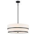 Load image into Gallery viewer, Cascade 4 Light Pendant in Coal Finish with White Linen Shade - Minka-Lavery
