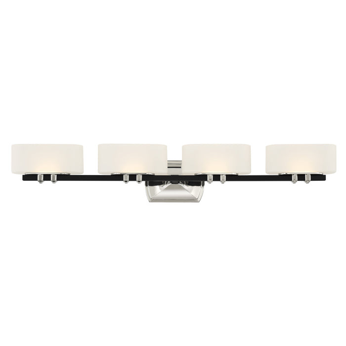 Drury Bath LED Bath Polished Nickel and Coal with Etched White Glass - Minka-Lavery