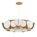 Load image into Gallery viewer, Flare 9-Light Pendant - Sand White and Legacy Brass with Etched Opal Glass - Minka-Lavery
