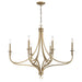 Covent Park Covent Park 6 Light Island with a Bushed Honey Gold Finish - Minka-Lavery