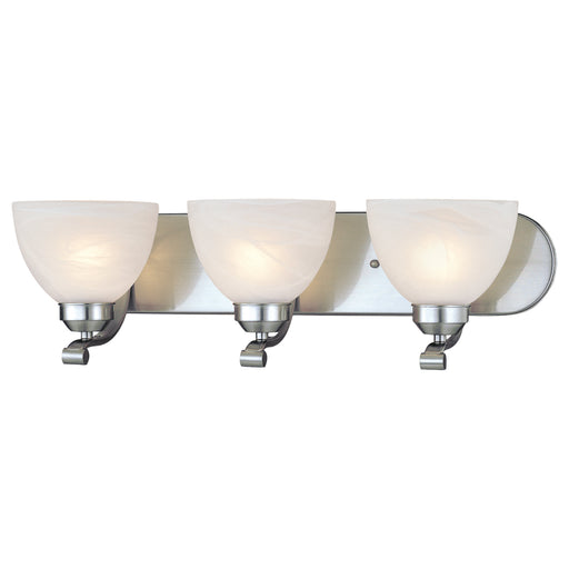 Paradox™ 3 Light Bath in Brushed Nickel Finish with Etched Marble Glass - Minka-Lavery