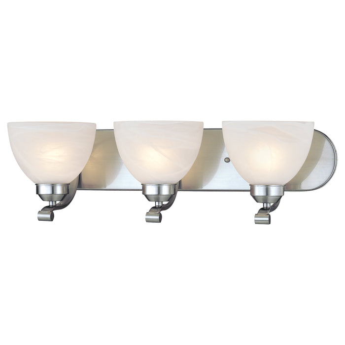 Paradox™ 3 Light Bath in Brushed Nickel Finish with Etched Marble Glass - Minka-Lavery