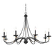 Westchester County 8 Light 46" Chandelier in Sand Coal with Skyline Gold Leaf - Minka-Lavery