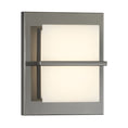 Load image into Gallery viewer, Tarnos 8" LED Wall Sconce in Gun Metal Finish with White Faux Alabaster - Minka-Lavery
