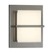 Tarnos 8" LED Wall Sconce in Gun Metal Finish with White Faux Alabaster - Minka-Lavery