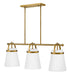 Lark Tori Large Three Light Linear Chandelier