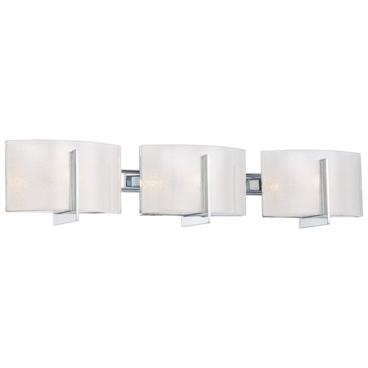 Clarté 3 Light Bath in Chrome Finish with White Iris Glass - Minka-Lavery