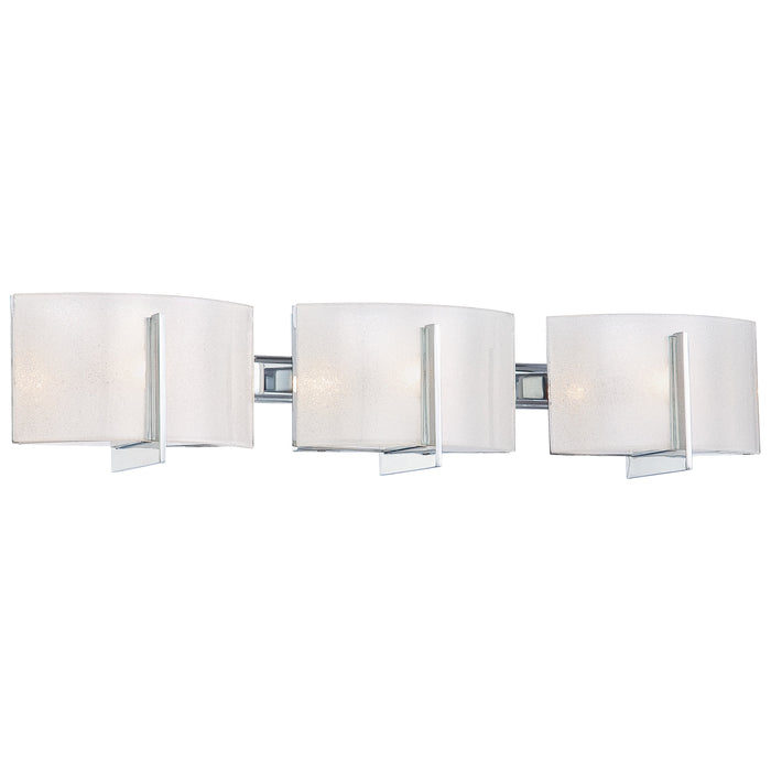Clarté 3 Light Bath in Chrome Finish with White Iris Glass - Minka-Lavery