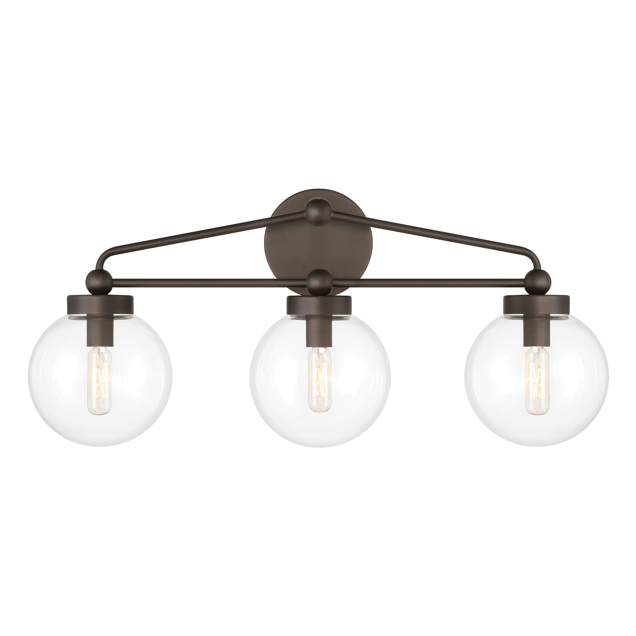 Stella 3-Light Vanity - Dark Bronze with Clear Glass - Minka-Lavery