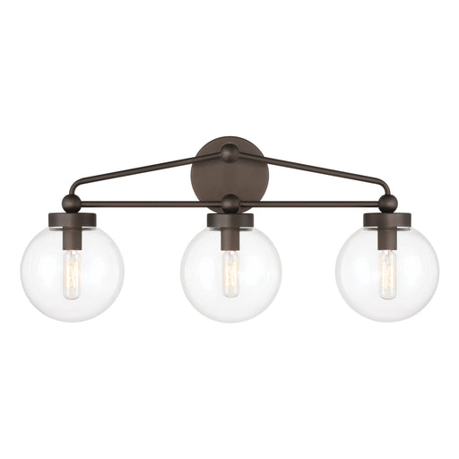 Stella 3-Light Vanity - Dark Bronze with Clear Glass - Minka-Lavery