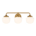 Load image into Gallery viewer, Cornwell 3 Light Bath Vanity in Aged Brass, Reversible, with Etched Opal Glass - Minka-Lavery
