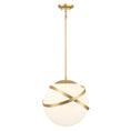 Load image into Gallery viewer, Batignolles 1 Light Pendant in Spring Gold Leaf with Opal White Glass - Minka-Lavery
