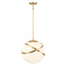 Batignolles 1 Light Pendant in Spring Gold Leaf with Opal White Glass - Minka-Lavery