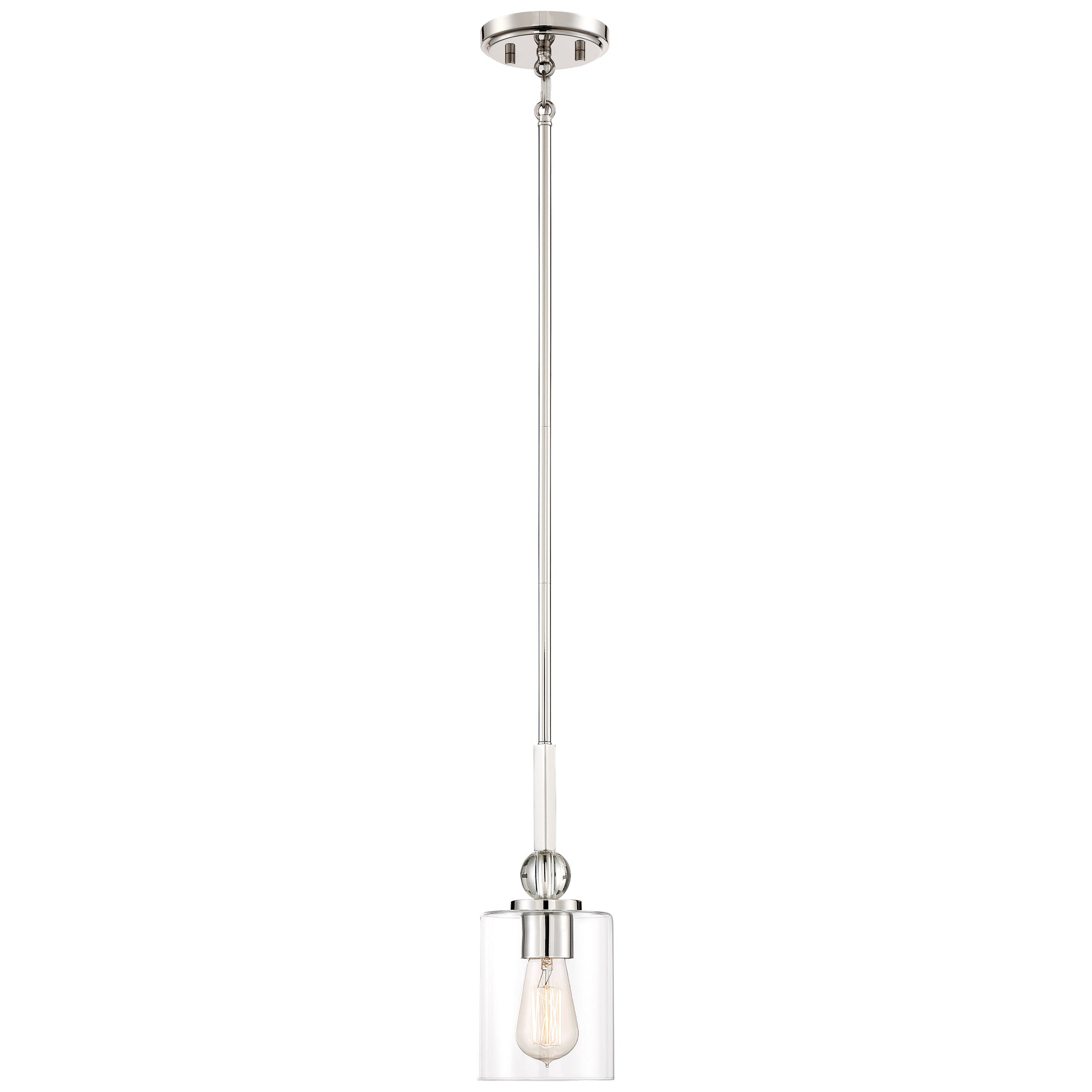 Studio 5 1 Light Mini Pendant in Polished Nickel Finish with Clear Glass - Minka-Lavery