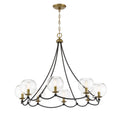Load image into Gallery viewer, Kearney Park 8 Light Chandelier in Coal and Soft Brass Finish with Clear Glass - Minka-Lavery
