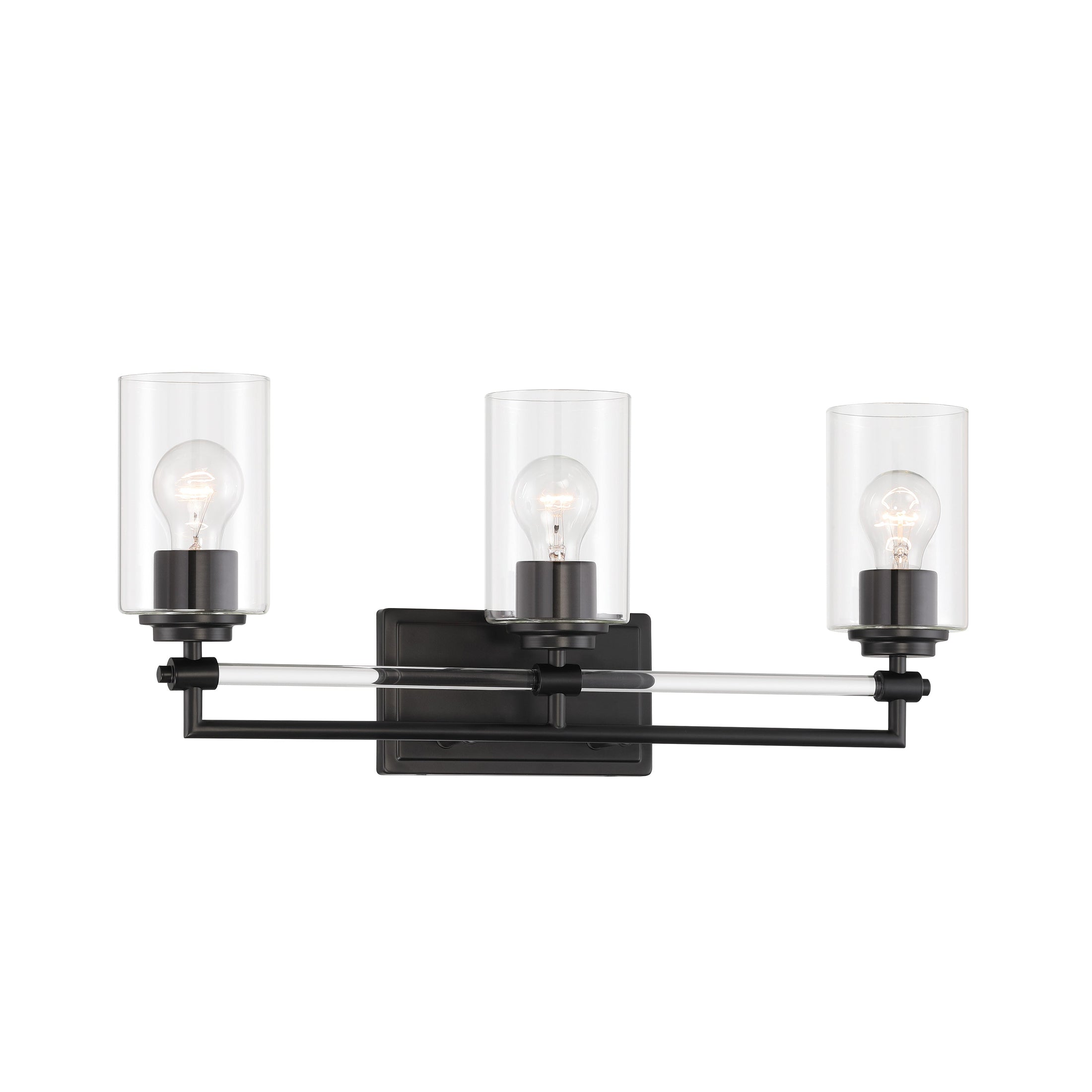 Binsly 3 Light Bath Vanity in Coal Black Finish with Reversible Mounting - Minka-Lavery